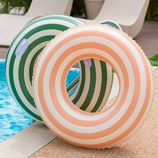 Retro Striped Inflatable Swimming Ring |WAVENSTONE